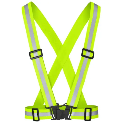 Hi-Viz Reflective Safety Belt Yellow Front